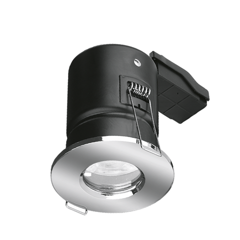 Aurora Enlite GU10 Fixed Fire and Shower Rated Downlight Polished Chrome