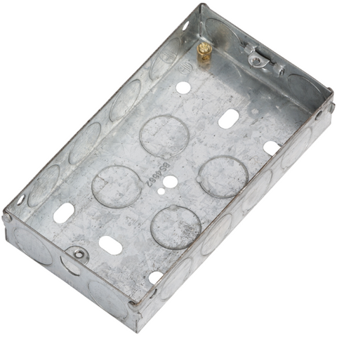 2 Gang 25mm Flush Metal Back Box