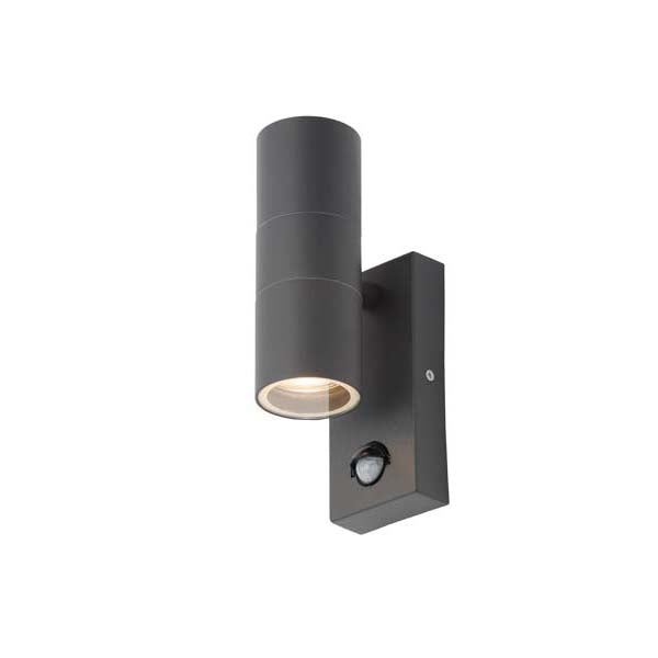 Forum Leto Up Down Wall Light PIR Anthracite