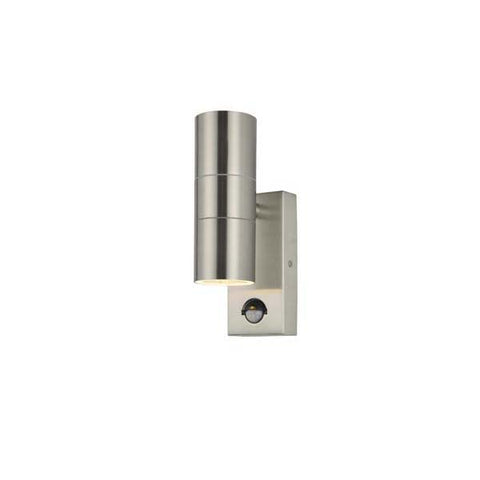Forum Leto Up Down Wall Light PIR Stainless Steel