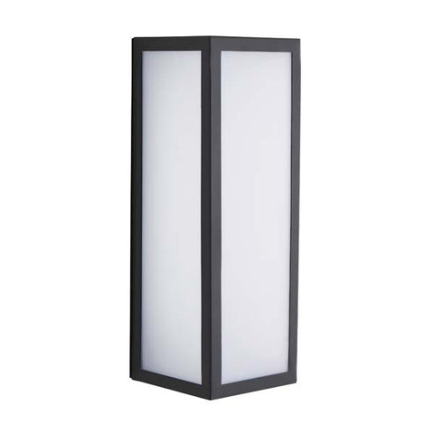 Forum Thetis Opal Glass Panel Box Lantern Black