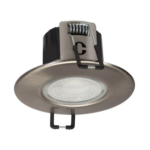 Collingwood H2 Lite 4000k LED Mains Dimmable IP65 Downlight Brushed Steel