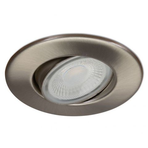 Collingwood H4 Lite 4000k LED Tilt Mains Dimmable IP65 Downlight Brushed Chrome