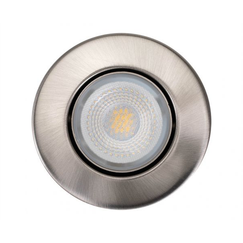 Collingwood H4 Lite 3000k LED Tilt Mains Dimmable IP65 Downlight Brushed Chrome