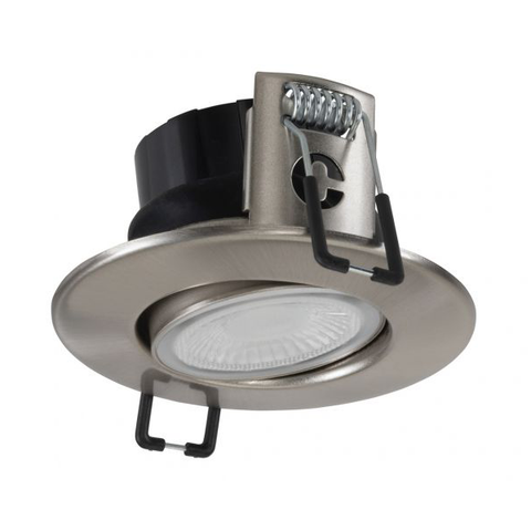 Collingwood H4 Lite 4000k LED Tilt Mains Dimmable IP65 Downlight Brushed Chrome