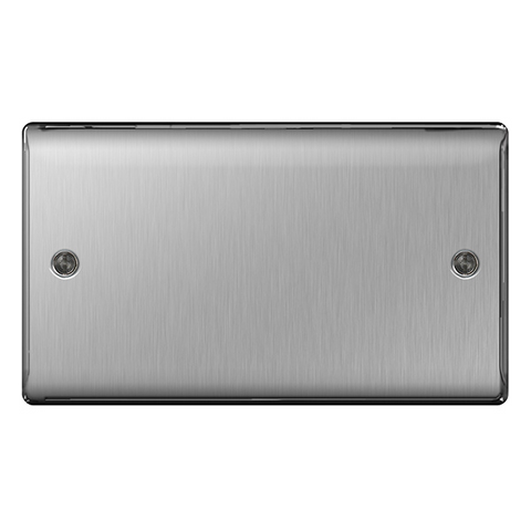 BG Nexus Metal 2 Gang Blank Plate