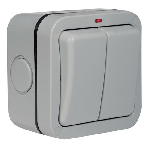 BG Nexus Storm Weatherproof 2 Gang 2 Way Switch