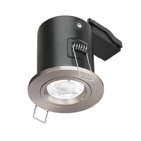 Aurora Enlite GU10 Fixed Fire Rated Downlight Satin Nickel