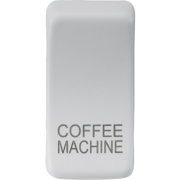 Knightsbridge Screwless Grid Rocker Cover "Coffee Machine" Matt White