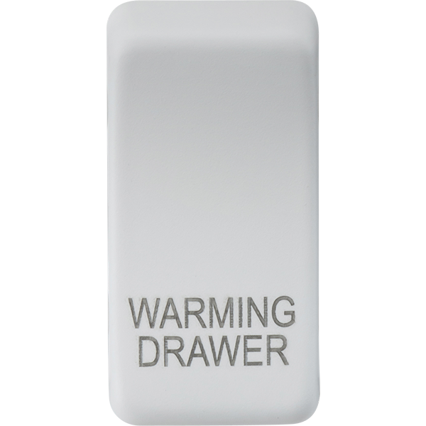 Knightsbridge Screwless Grid Rocker Cover "Warming Drawer" Matt White