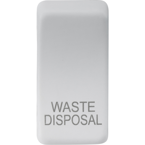 Knightsbridge Screwless Grid Rocker Cover "Waste Disposal" Matt White