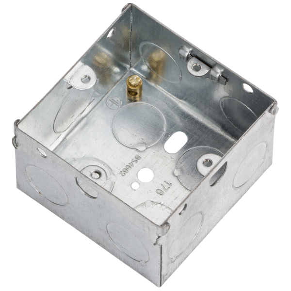 1 Gang 47mm Flush Metal Back Box