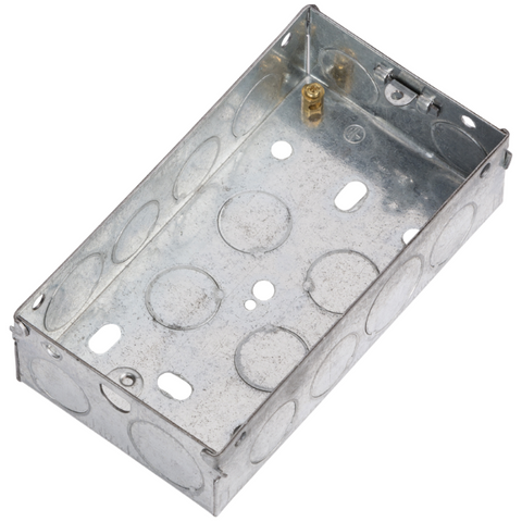 2 Gang 35mm Flush Metal Back Box