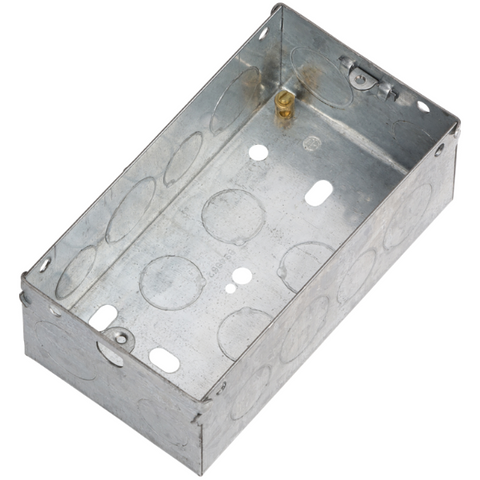 2 Gang 47mm Flush Metal Back Box