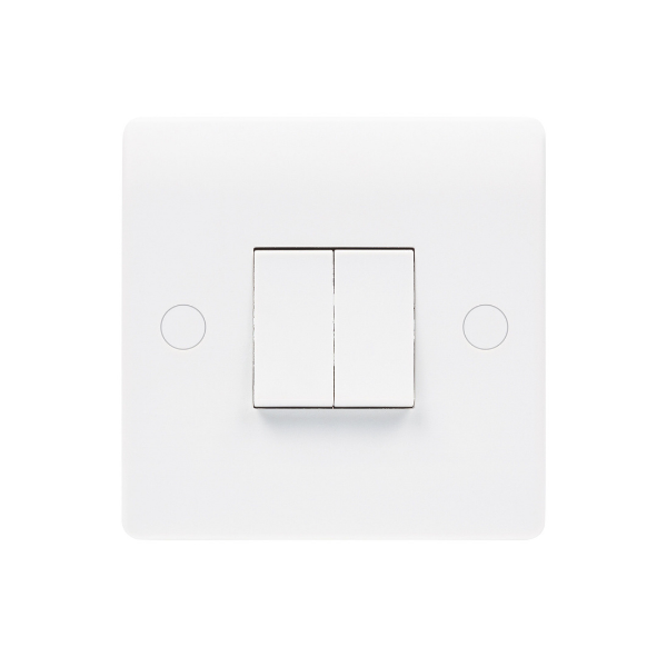 Niglon Median NSP622 White 2 Gang 2 Way Switch