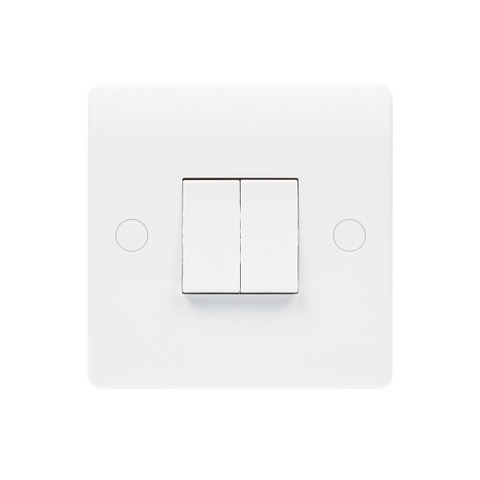 Niglon Median NSP622 White 2 Gang 2 Way Switch