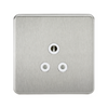 Knightsbridge Screwless 1 Gang 5A Single Socket - Brushed Chrome