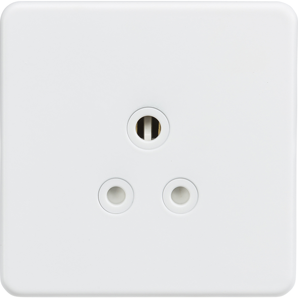 Knightsbridge Screwless 5A 1 Gang Socket Matt White