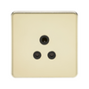 Knightsbridge Screwless 1 Gang 5A Single Socket - Polished Brass