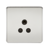 Knightsbridge Screwless 1 Gang 5A Single Socket - Polished Chrome