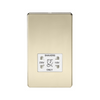 Knightsbridge Screwless 115V/230V Dual Voltage Shaver Socket - Polished Brass