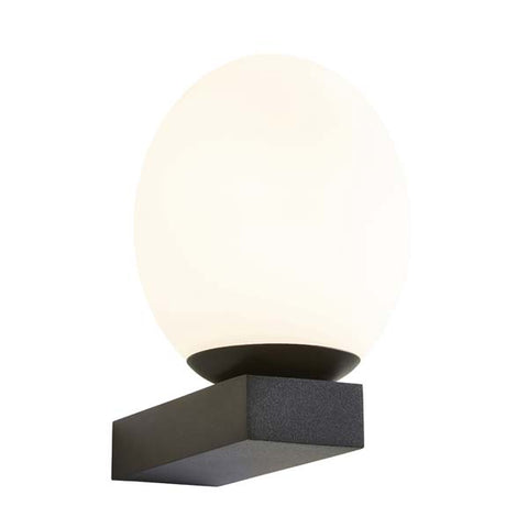 Forum Agios Globe Bathroom Wall Light Black