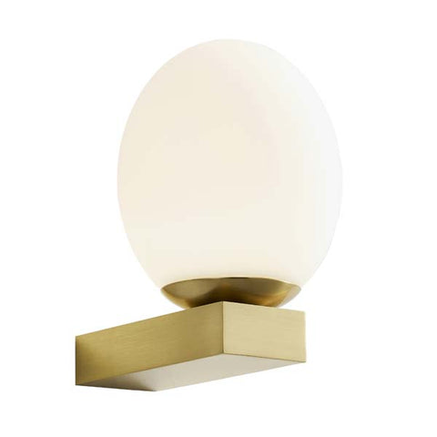 Forum Agios Globe Bathroom Wall Light Satin Brass