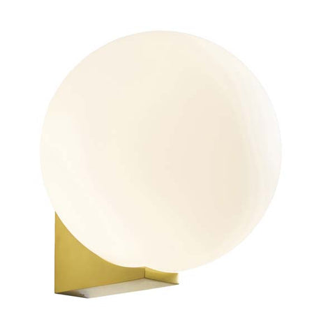 Forum Thiva Globe Bathroom Wall Light Satin Brass