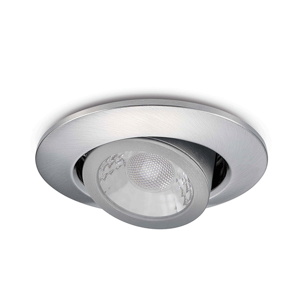 JCC V50 Tilt Colour Selectable Fire Rated LED Downlight - Brushed Nickel