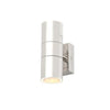 Forum Leto Up Down Wall Light Polished Stainless Steel