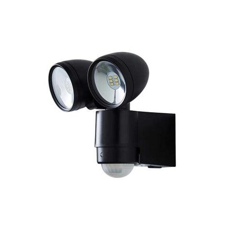 Forum Sirocco 6W Twin LED PIR Spotlight Black