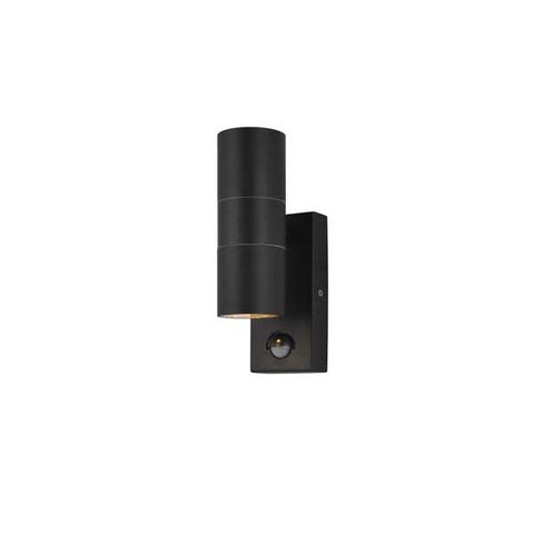 Forum Leto Up Down Wall Light PIR Black