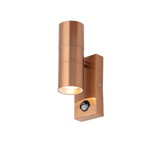 Forum Leto Up Down Wall Light PIR Copper