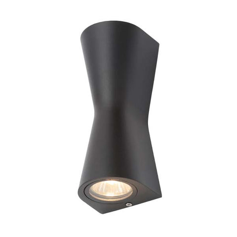 Forum Skye GU10 Double Cone Up/Down Wall Light in Black