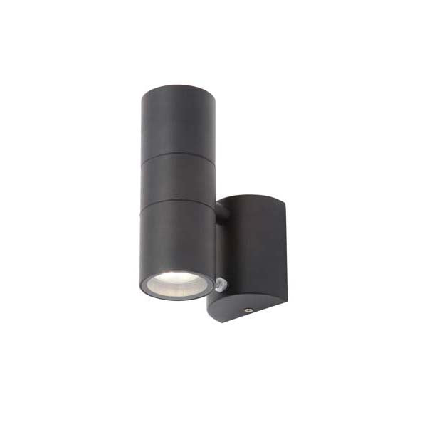 Forum Leto Up Down Wall Light Photocell Black