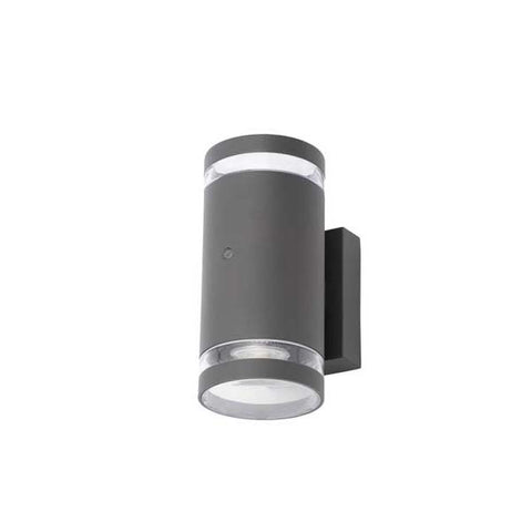 Forum Lens Up Down Wall Light Photocell Anthracite