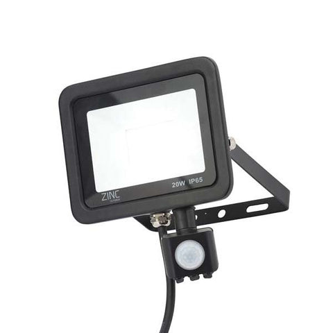 Forum Rye 20W Slimline LED PIR Floodlight Black