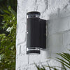 Forum Helix Up Down Wall Light Photocell Black