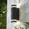 Forum Helix Up Down Wall Light Photocell Black