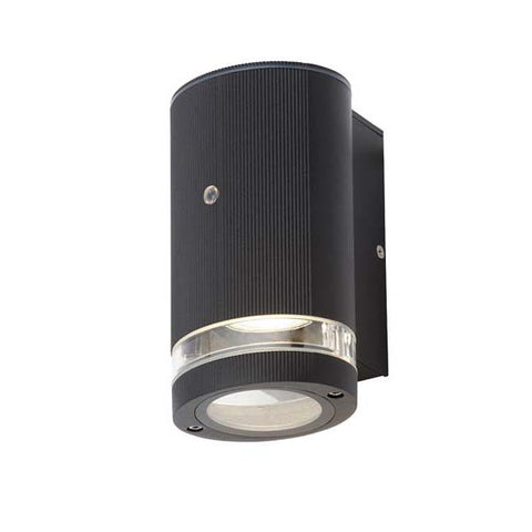 Forum Helix Down Wall Light Photocell Black