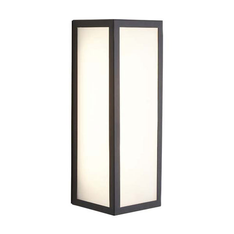 Forum Thetis Opal Glass Panel Box Lantern Black