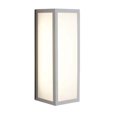 Forum Thetis Opal Glass Panel Box Lantern Silver