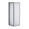 Forum Thetis Opal Glass Panel Box Lantern Silver