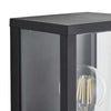 Forum Chinon Single Glass Panel Lantern Black